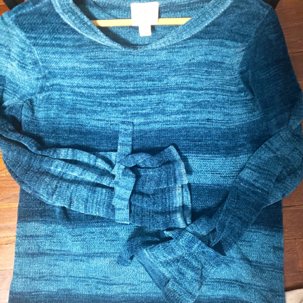 St John's Bay woman's blue lagoon stripped sweater
